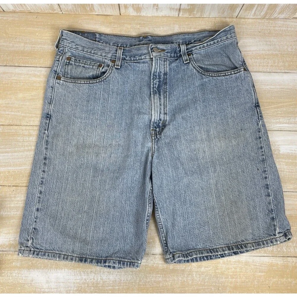 Levi’s 550 Relaxed Fit Men’s 36 100% Cotton Blue Denim Shorts 5-Pocket Button
